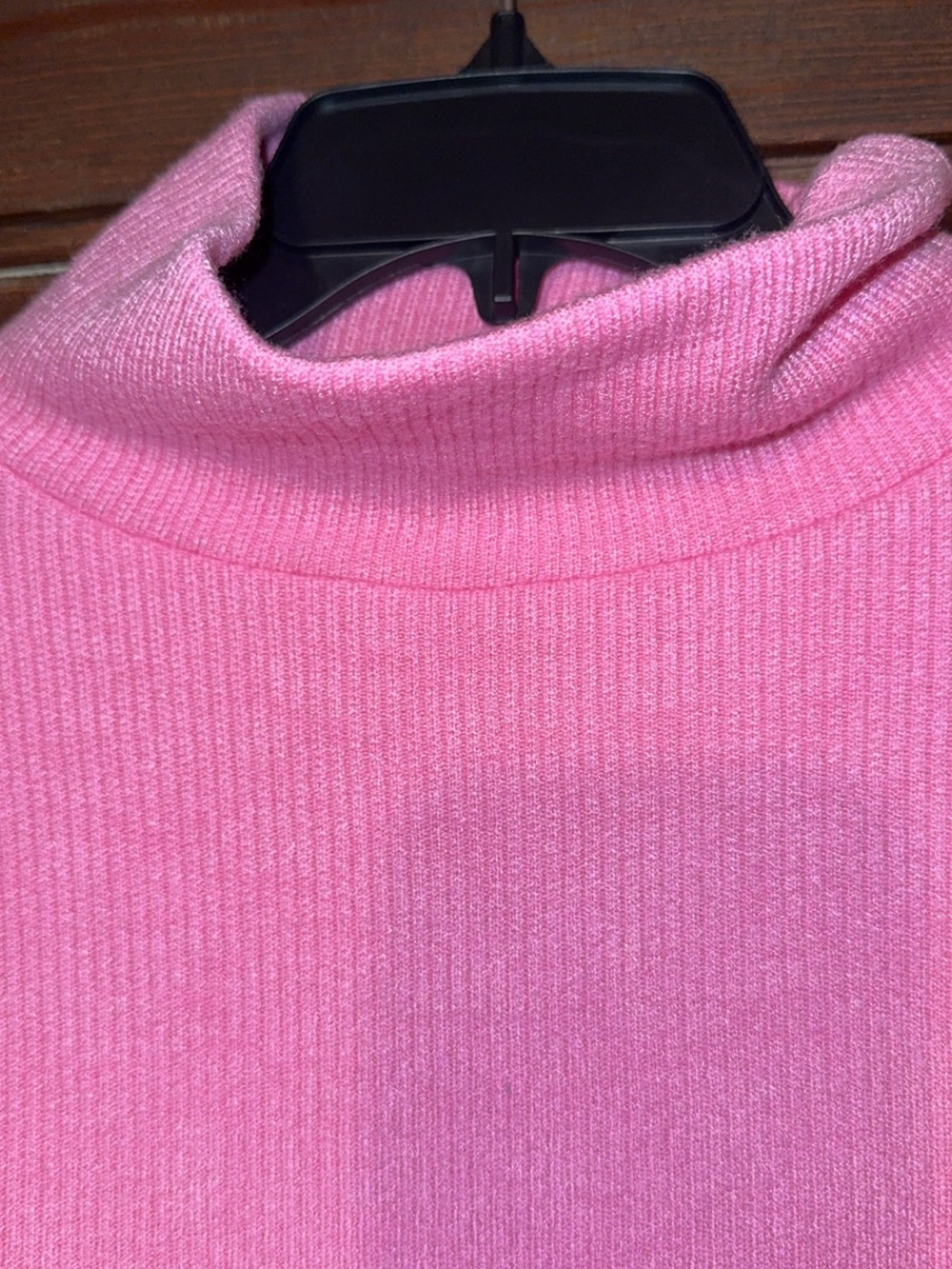 Pink Ribbed Turtleneck Sweater - Picture 3 of 4